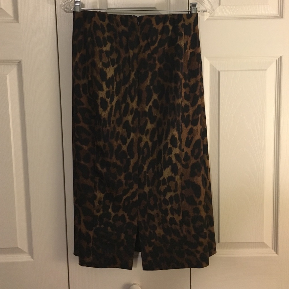 Lane Bryant Leopard Print Midi Pencil Skirt